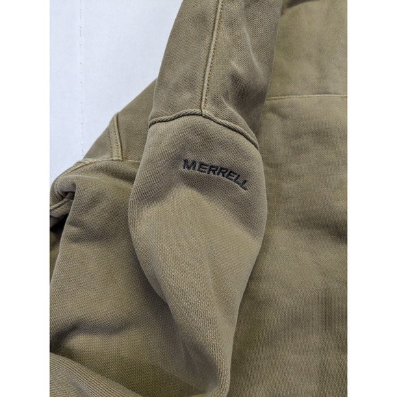Merrell Scout Zip Up Sweater Women Size XS Beige Relaxed Crop Fit Long Sleeve - Picture 3 of 7